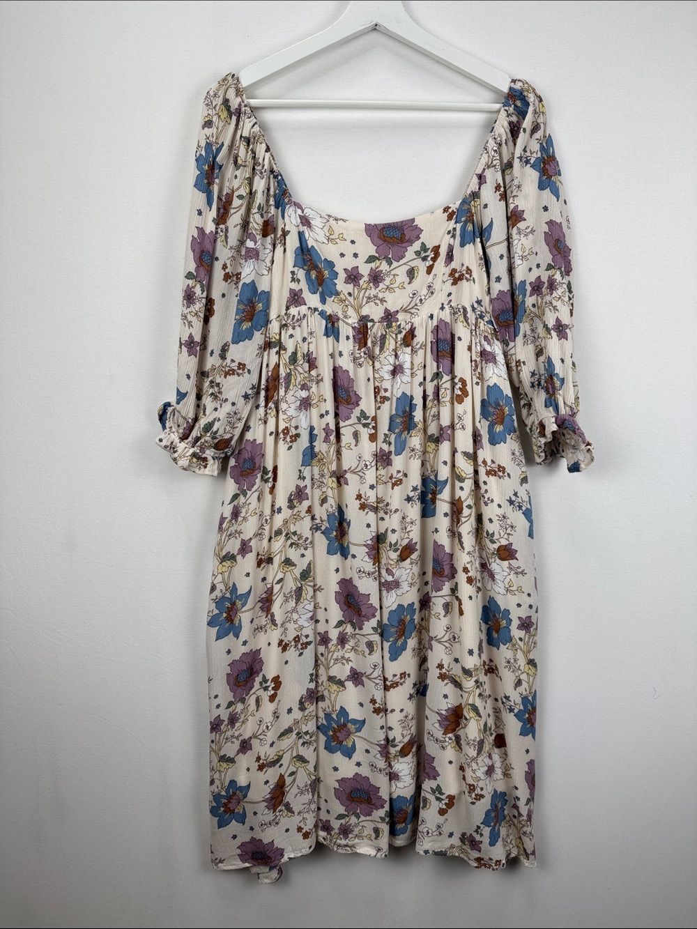 Hudson Gray Floral Boho Babydoll Mini Dress Size Small